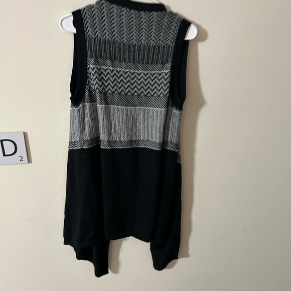 Banana Republic women’s gray black long open front sweater vest size xs - Picture 3 of 3